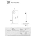 JEE-O JEE-O Slimline Vrijstaande badvuller geborsteld rvs - 800-3100