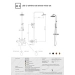 JEE-O JEE-O Slimline opbouw regendouche set geborsteld rvs - 800-6610