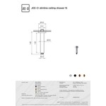 JEE-O Slimline Plafond Douchekophouder 801-6813 | Mat Zwart | 15cm JEE-O JEE-O Slimline Plafond Douchekophouder 801-6813 | Mat Zwart | 15cm