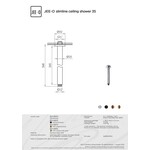 JEE-O Slimline Plafond Douchekophouder 801-6834 | Brons | 35cm JEE-O JEE-O Slimline Plafond Douchekophouder 801-6834 | Brons | 35cm