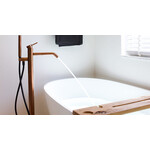 JEE-O Slimline Vrijstaande badvuller met éénngreepsmengkraan met omsteller en handdouche - 800-3013 | Mat zwart JEE-O JEE-O Slimline Vrijstaande badvuller met éénngreepsmengkraan met omsteller en handdouche - 800-3013 | Mat zwart