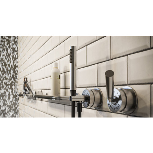 JEE-O Soho Wand handdouche met geïntegreerde houder - 700-6910 | Geborsteld RVS JEE-O JEE-O Soho Wand handdouche met geïntegreerde houder - 700-6910 | Geborsteld RVS