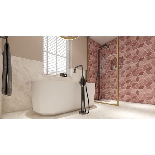 Crosswater Circus Waskom - 40x40x15cm - Rond - Binnenkant Mat Cru Buitenkant Geborsteld Brons Sw1026389