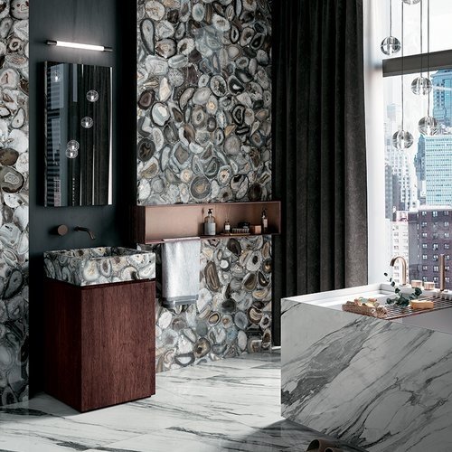 Mirage Wanderlust WA10 agata black lucido wandtegel 120x278 cm Mirage Mirage Wanderlust WA10 agata black lucido wandtegel 120x278 cm