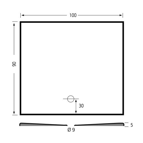 Xenz Xenz Flat Plus Douchevloer 100x90 Wit