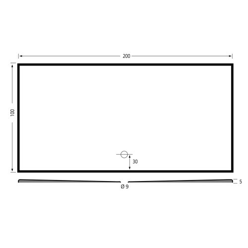 Xenz Xenz Flat Plus Douchevloer 200x100 Wit