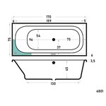 Xenz Xenz Aruba 170x75 Wit