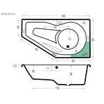 Xenz Xenz Fiji Inbouw Hoekbad Rechts 160x90 Wit