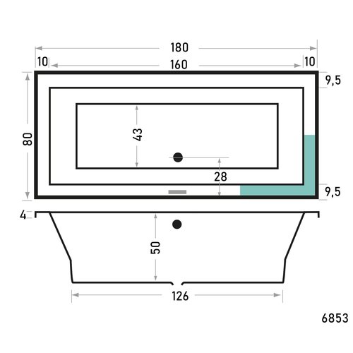 Xenz Xenz Society Inbouwbad 180x80 Wit