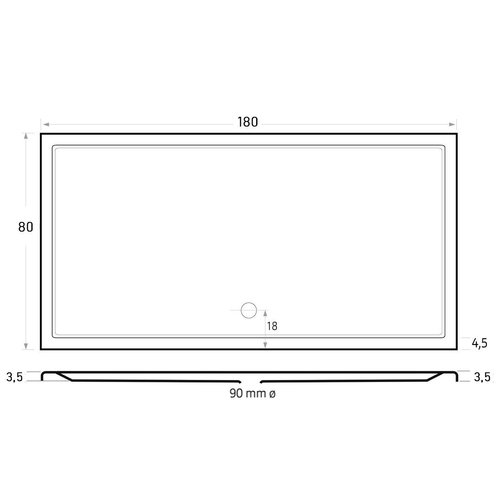 Xenz Xenz Mariana Inbouwbad 180x80 Wit