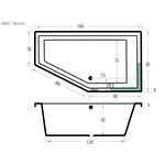 Xenz Xenz Society Inbouw hoekbad Rechts 160x90 Wit