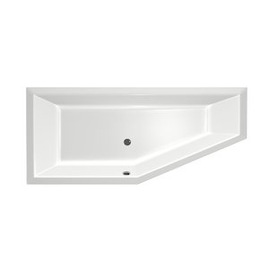 Xenz Society Compact Links Hoek Inbouwbad 170x75 Wit