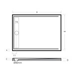 Xenz Xenz Easy Tray Douchevloer 150x80 Wit