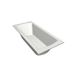 Xenz Xenz Robijn Inbouwbad 180x80 Wit met rand van 2,5cm