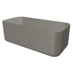 Xenz Xenz Fenna Vrijstaand bad 170x80x60 Cement met sleuf overloop, incl click-waste Mat Wit