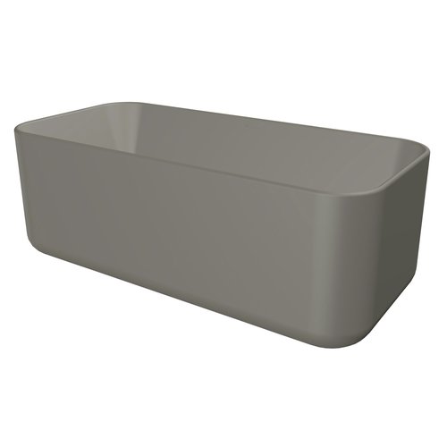 Xenz Xenz Fenna Vrijstaand bad 170x80x60 Cement met sleuf overloop, incl click-waste Geborsteld goud