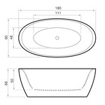 Xenz Xenz Sio Solid Surface bad 180x90x66 Mat Wit