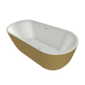 Xenz Humberto Solid Surface bad 170x72x63 Bicolor Wit/Goud