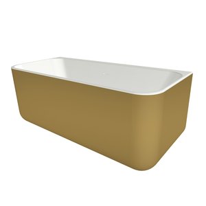 Xenz Guido Solid Surface bad 160x71x62 Bicolor Wit/Goud