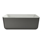 Xenz Xenz Guido Solid Surface bad 160x71x62 Bicolor Wit/grafiet