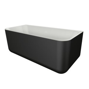 Xenz Guido Solid Surface bad 160x71x62 Bicolor Wit/Zwart