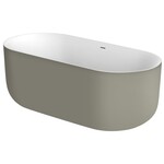 Xenz Xenz Mauro Solid Surface bad 180x84x64 Bicolor Wit/ZijdeGrijs
