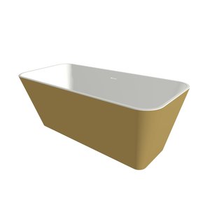 Xenz Cristiano Solid Surface bad 170x75x63 Bicolor Wit/goud