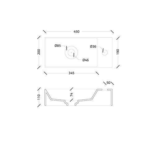 Xenz Xenz Rosa fontein 45 x 20 cm Glans Wit