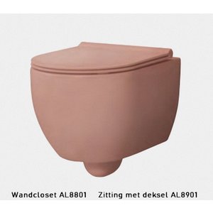 Xenz Gio rim free wandcloset excl. zitting, incl. montageset Rosé
