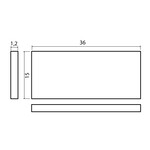 Xenz Xenz Badkussen Enjoy 36x15x1,2 zwart