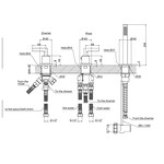 Xenz Xenz Duero - 3 gats badrandcombinatie thermostatisch Oud koper