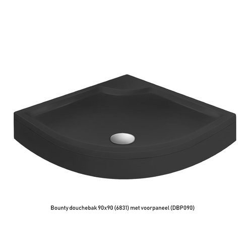 Xenz Xenz Bounty voorpaneel ¼ rond 90x90 Ebony