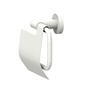 Xenz Duero Toiletrolhouder met klep Mat wit