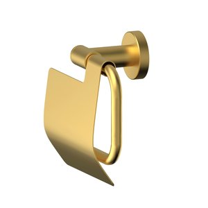 Xenz Duero Toiletrolhouder met klep Geborsteld goud