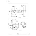 Xenz Xenz Duero - douche inbouwset thermostatisch, met 2 stopkranen, Geborsteld grafiet