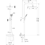 Xenz Xenz Duero - Thermostatisch opbouw doucheset telescopisch Inox