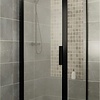 Xenz Ind. Line Black Brisbane Inloopwand/zijwand voor hoekopst. incl stab. stang 140x200 (136,5-138 cm)