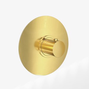 Xenz Pure Inbouwthermostaat Geborsteld goud Rozet 185 cm