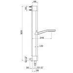 Xenz Xenz Pure - glijstangset 90 cm met geïntegreerde wandinlaat Mat wit