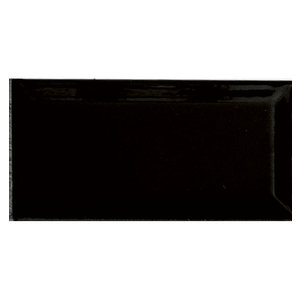 Terratinta Betonbrick wall diamond black glossy wandtegel 7.5x15cm