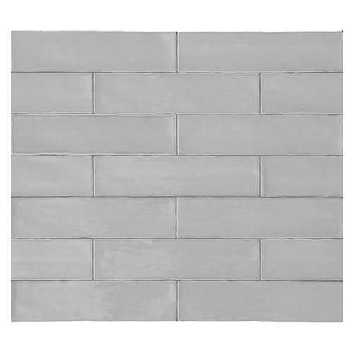 Terratinta Betonbrick wall grey glossy wandtegel 7.5x30cm Terratinta Terratinta Betonbrick wall grey glossy wandtegel 7.5x30cm