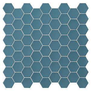 Terratinta Hexa cadet blue mat mozaïek 31.6x31.6cm