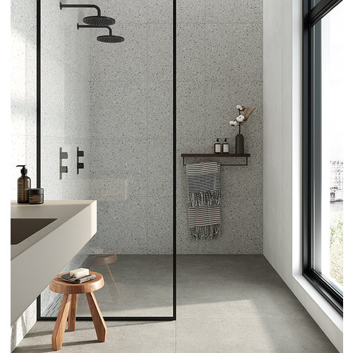 Terratinta Lagom terrazzo cloud mat vloertegel 30x30cm Terratinta Terratinta Lagom terrazzo cloud mat vloertegel 30x30cm