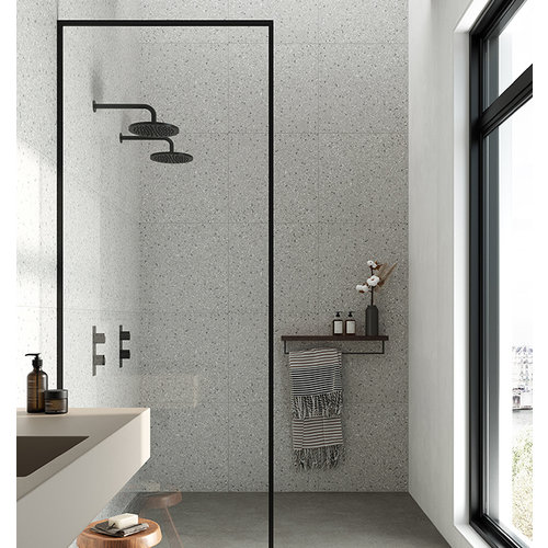 Terratinta Lagom terrazzo cloud mat vloertegel 60x60cm Terratinta Terratinta Lagom terrazzo cloud mat vloertegel 60x60cm