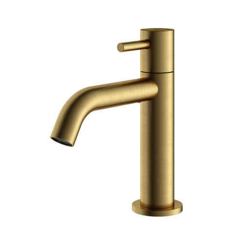 HotBath Archie Fonteinkraan Geborsteld Messing PVD AR001BBP HotBath HotBath Archie Fonteinkraan Geborsteld Messing PVD AR001BBP