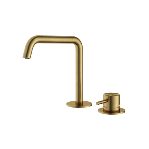 HotBath Archie Wastafelmengkraan 2 gats zonder waste Geborsteld Messing PVD AR023BBP HotBath HotBath Archie Wastafelmengkraan 2 gats zonder waste Geborsteld Messing PVD AR023BBP