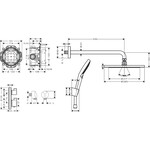 Hansgrohe Hansgrohe Raindance select s HG Shower Set compl. inb. Croma 280SMZ m.zwart