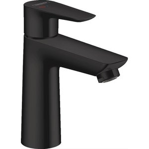 Hansgrohe Talis E 1-gats wastafelkraan 110 CoolStart met waste mat zwart