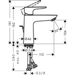 Hansgrohe Hansgrohe Talis E 1-gats wastafelkraan 110 CoolStart met waste brushed bronze