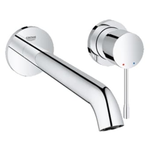 Grohe Grohe Essence New afdekset l-size 2-gats wandwastafelkraan uitlaat 230 Chroom